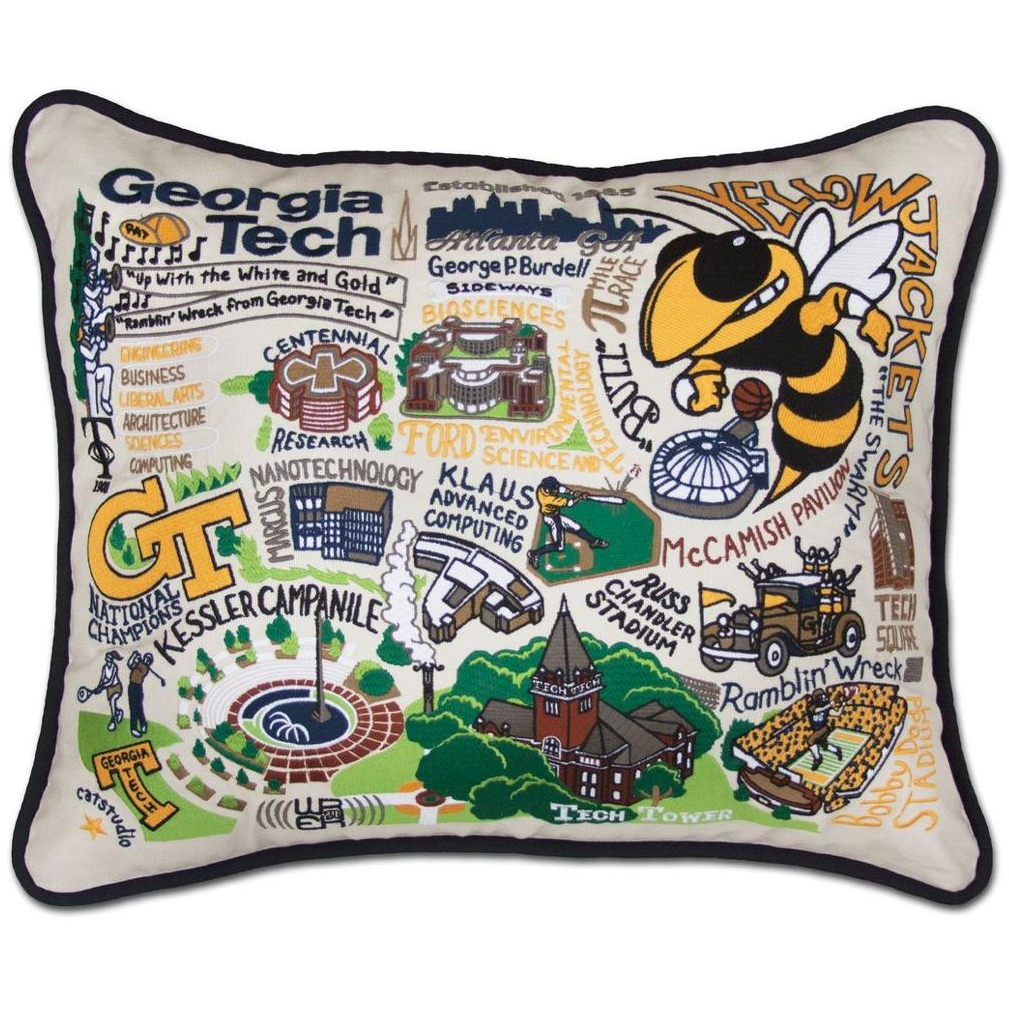Georgia Tech Pillow - Zinnias Gift Boutique