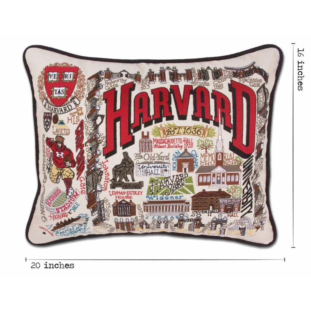 Harvard Pillow - Zinnias Gift Boutique