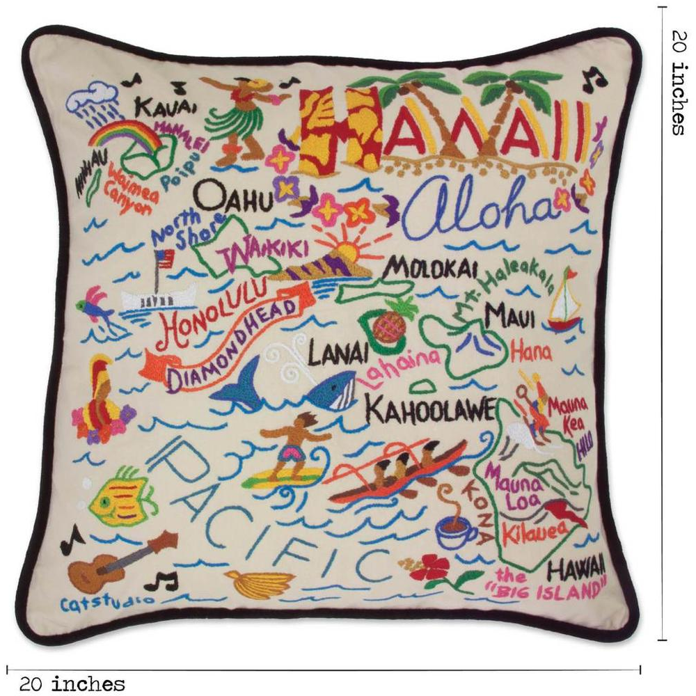 Hawaii Pillow - Zinnias Gift Boutique