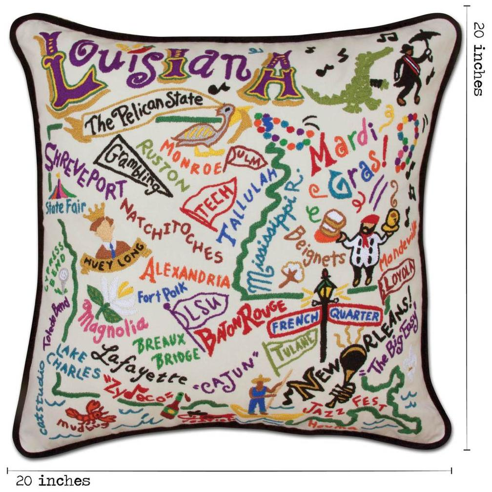Louisiana Pillow - Zinnias Gift Boutique