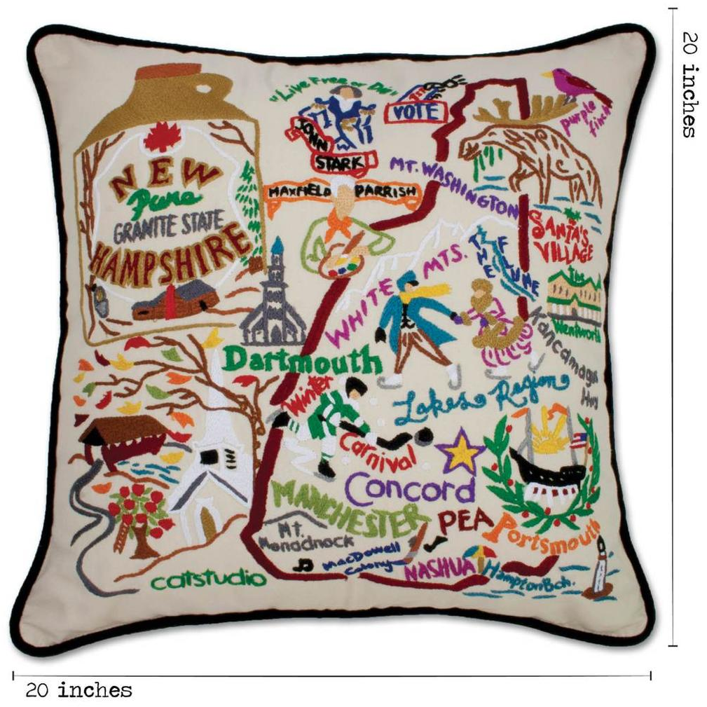 New Hampshire Pillow - Zinnias Gift Boutique