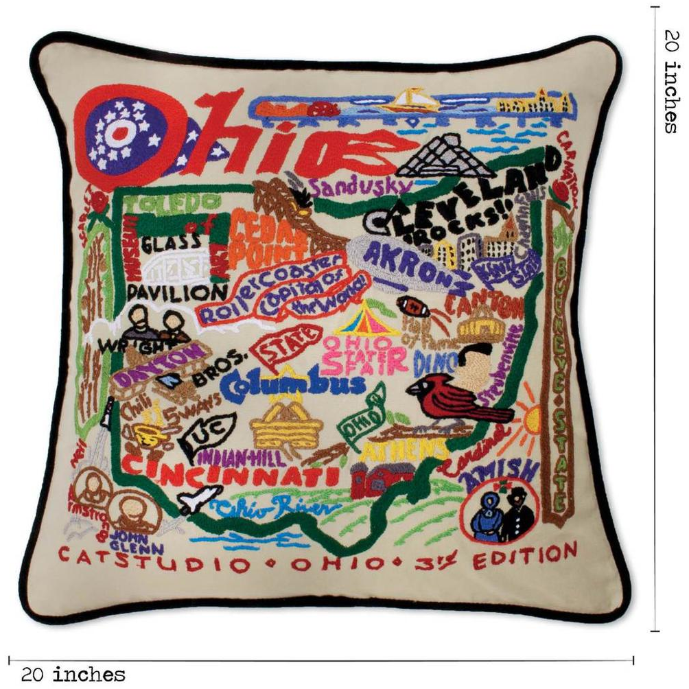 Ohio Pillow - Zinnias Gift Boutique