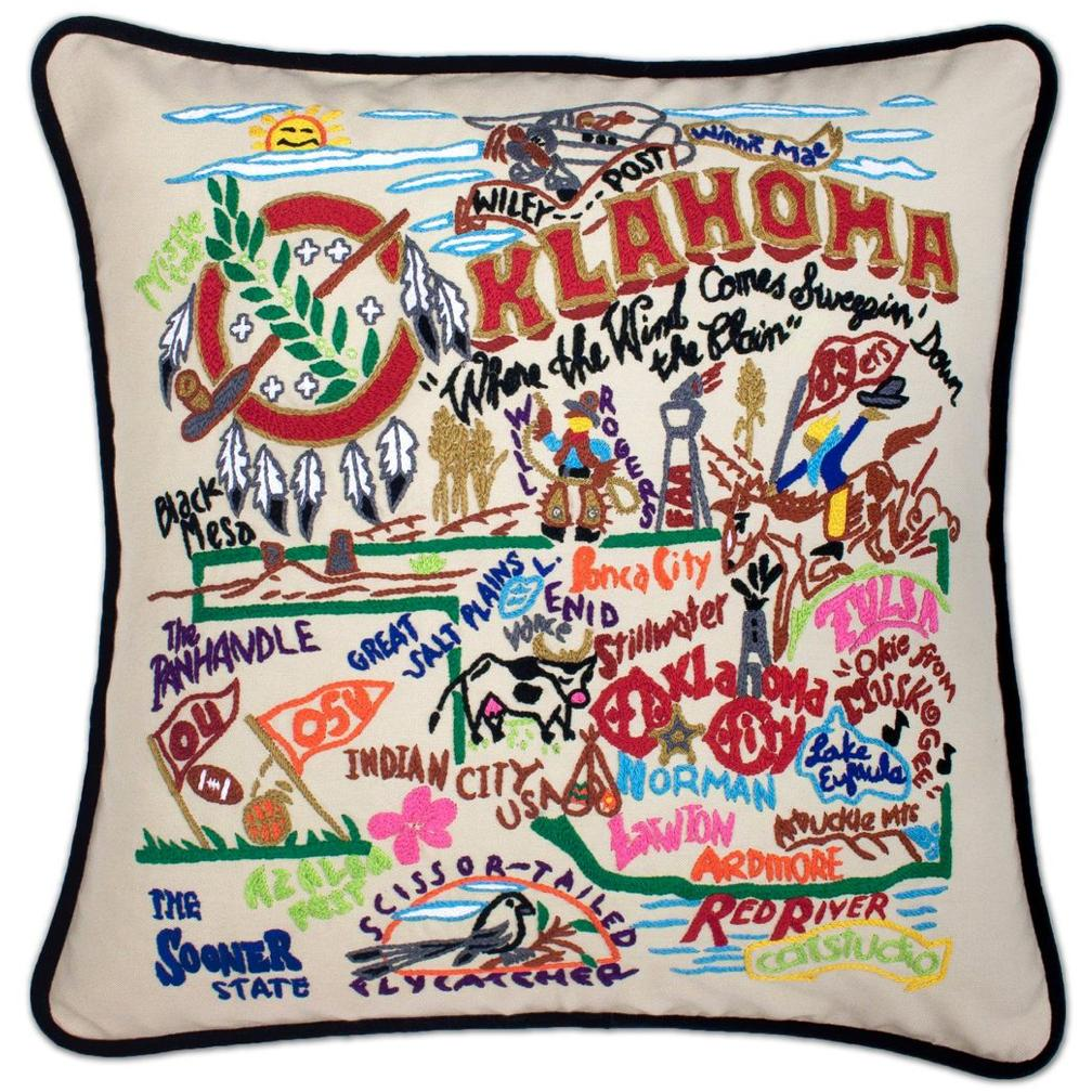 Oklahoma Pillow - Zinnias Gift Boutique