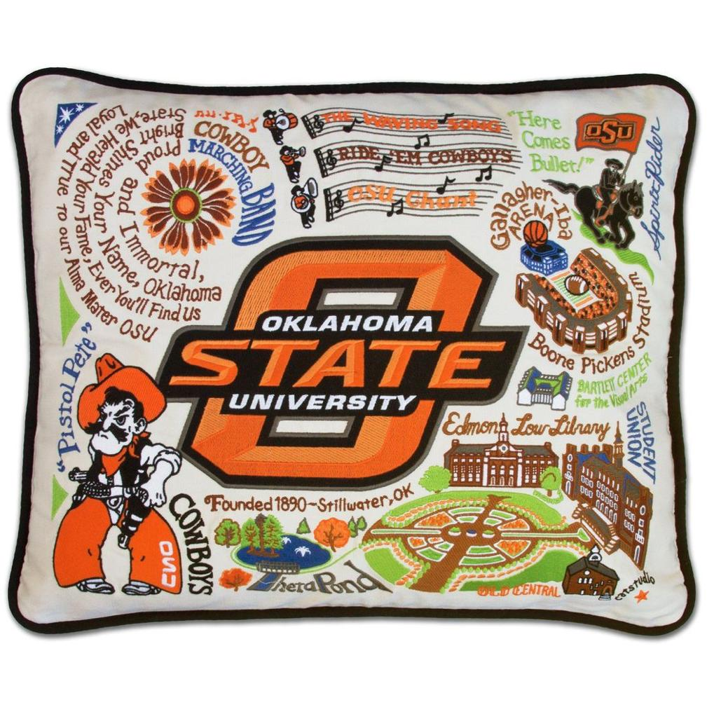 Oklahoma State University Pillow - Zinnias Gift Boutique