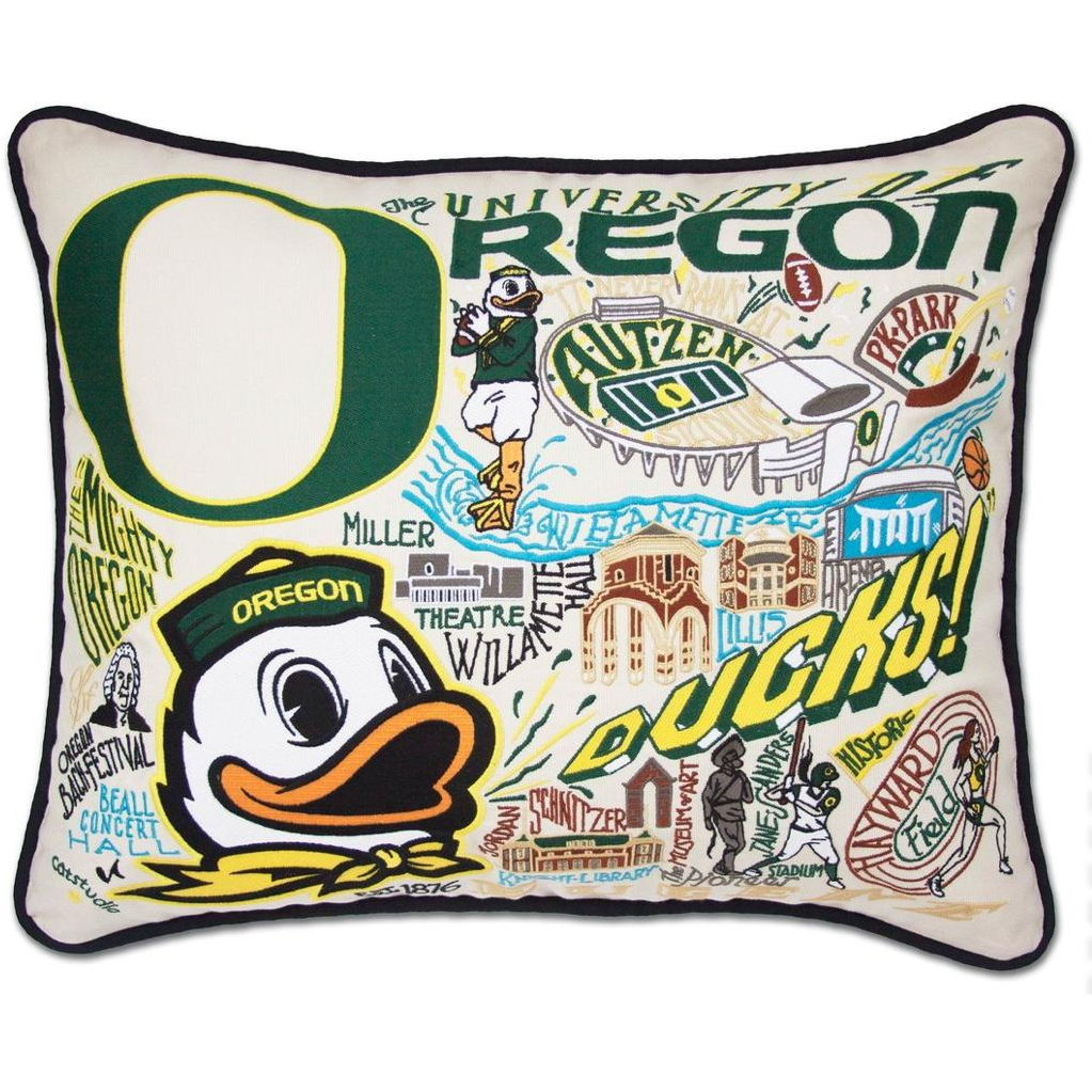 University of Oregon Pillow - Zinnias Gift Boutique