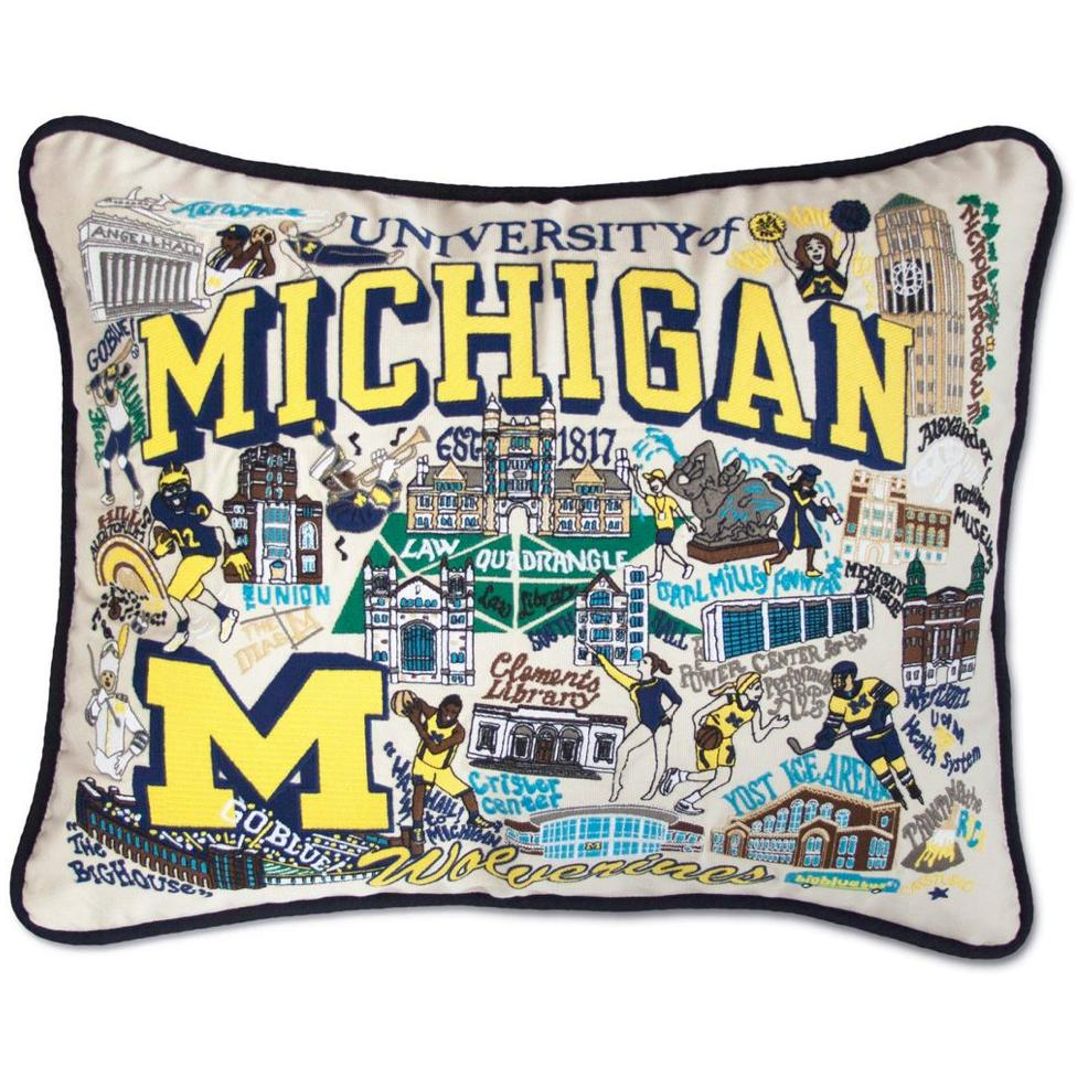 University of Michigan Pillow - Zinnias Gift Boutique