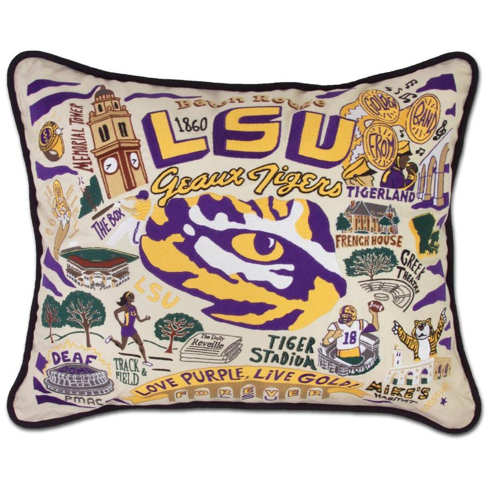 Louisiana State University Pillow - Zinnias Gift Boutique