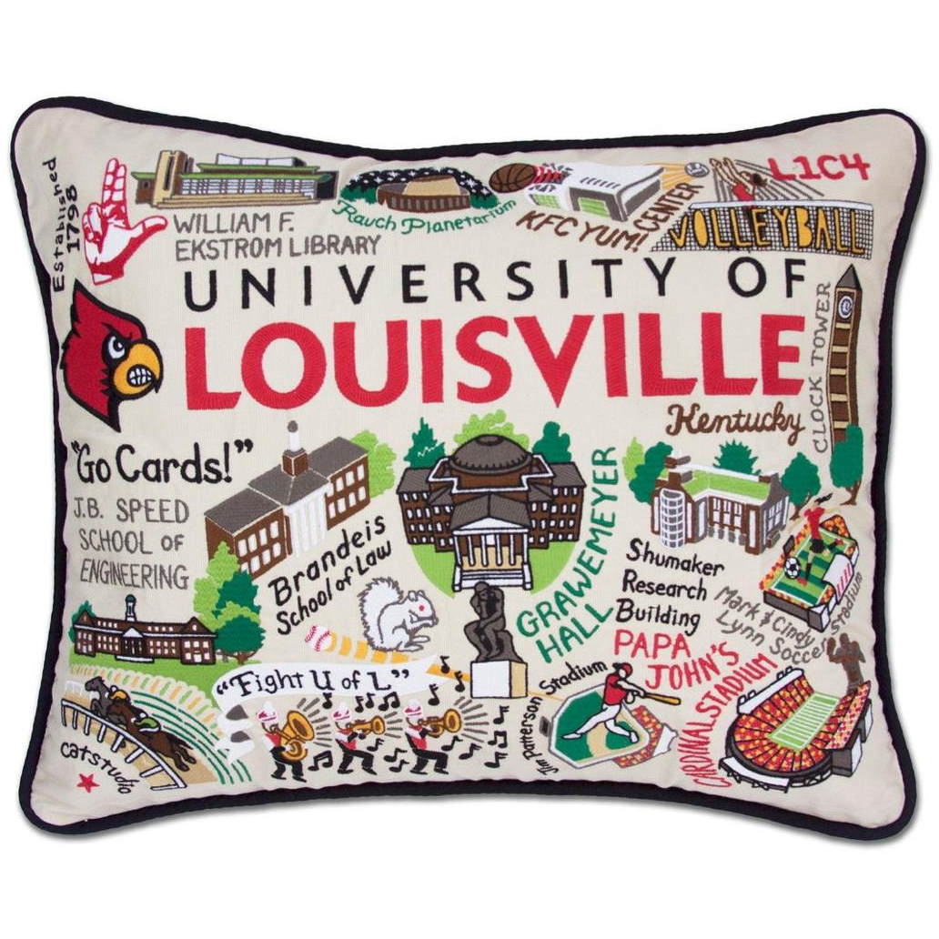 University of Louisville Pillow - Zinnias Gift Boutique