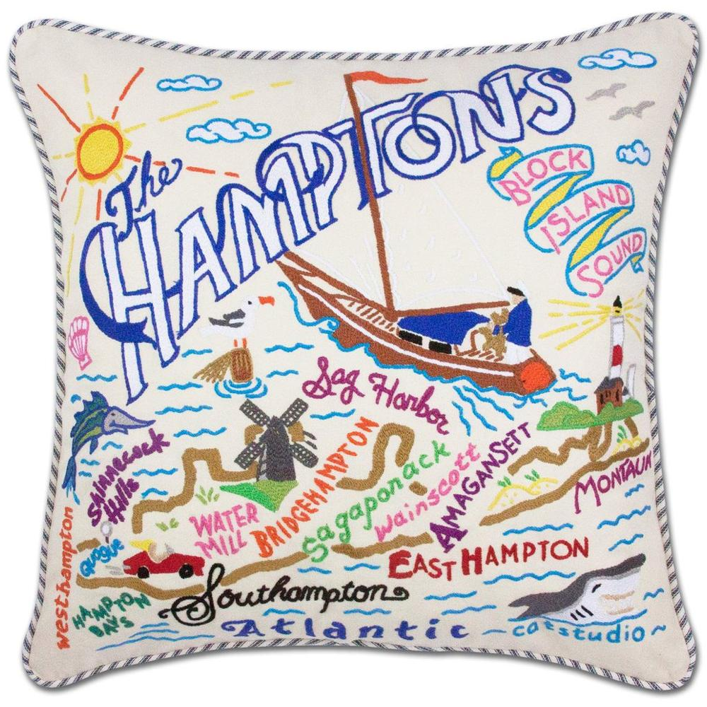 The Hamptons Pillow - Zinnias Gift Boutique