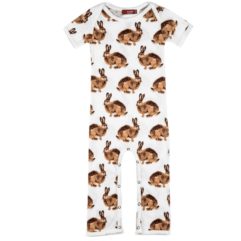 Bunny Organic Romper - Zinnias Gift Boutique