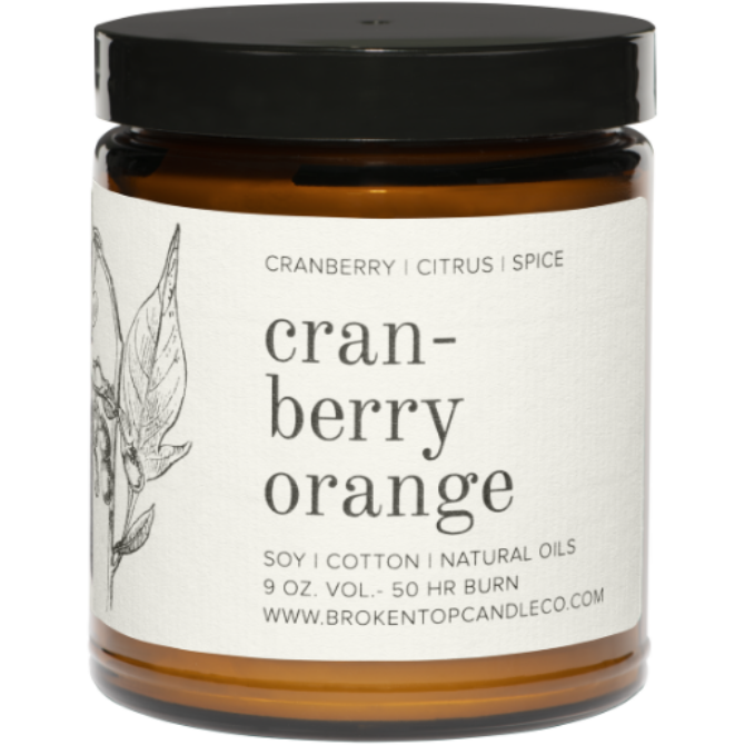 Cranberry Orange Soy Candle - Zinnias Gift Boutique