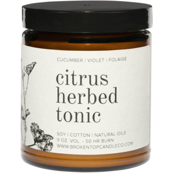 Citrus Herbed Tonic Soy Candle - Zinnias Gift Boutique