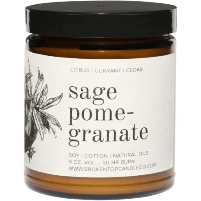 Sage Pomegranate Soy Candle - Zinnias Gift Boutique
