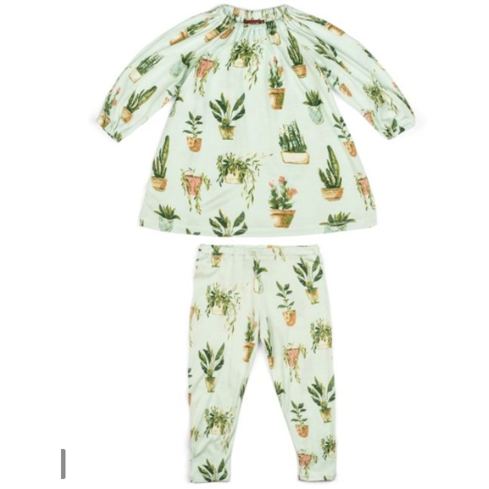 Bamboo Dress With Leggings - Cactus - Zinnias Gift Boutique