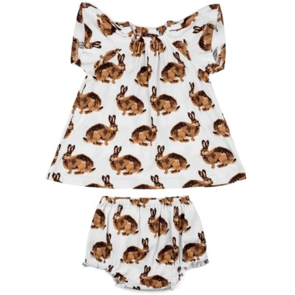 Organic Dress and Bloomer - Bunny - Zinnias Gift Boutique