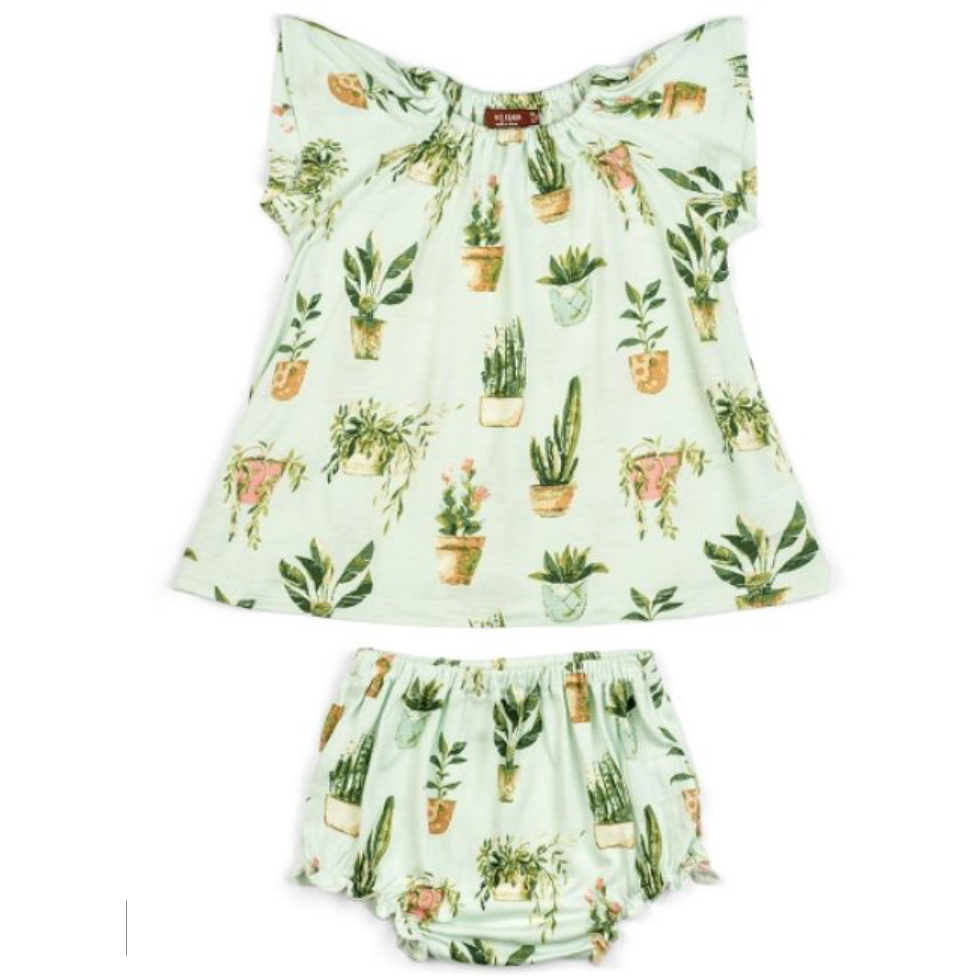 Bamboo Dress and Bloomers - Cactus - Zinnias Gift Boutique