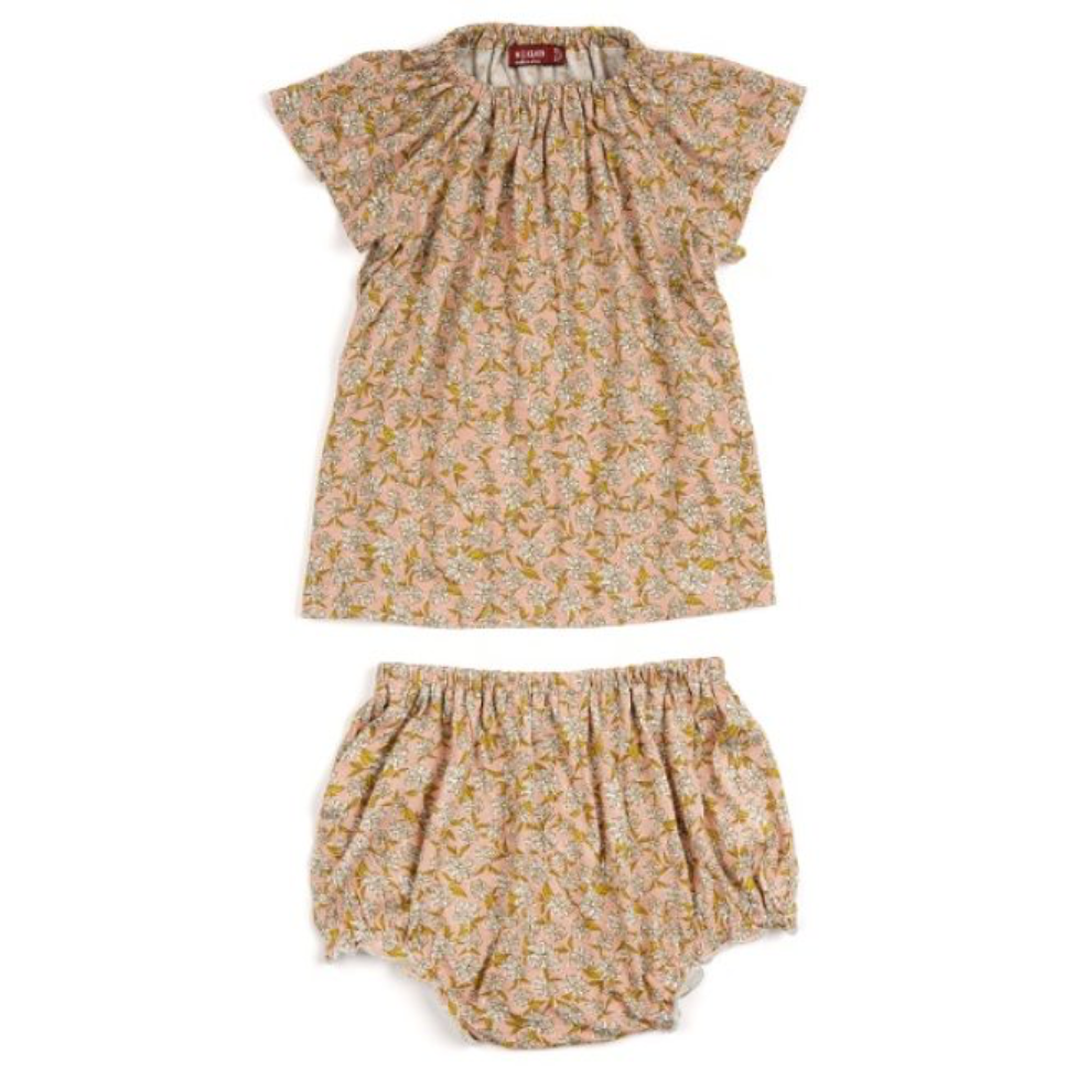 Bamboo Dress and Bloomer - Floral - Zinnias Gift Boutique