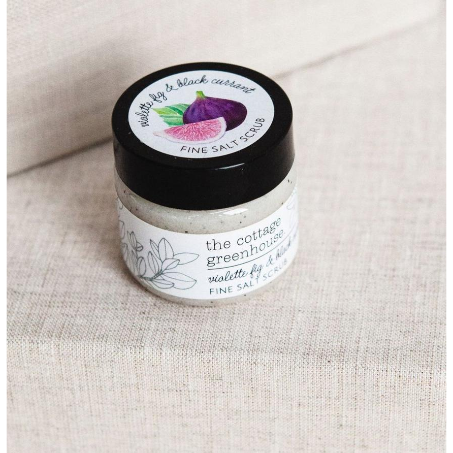 Travel Violette Fig &amp; Black Current Fine Salt Scrub - Zinnias Gift Boutique