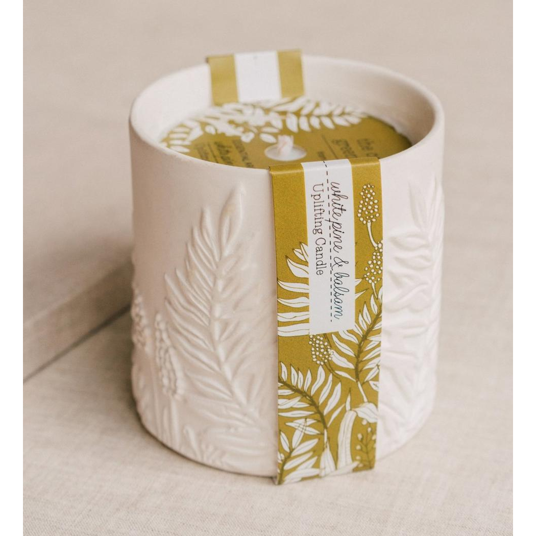 White Pine and Balsam - Ceramic Candle - Zinnias Gift Boutique