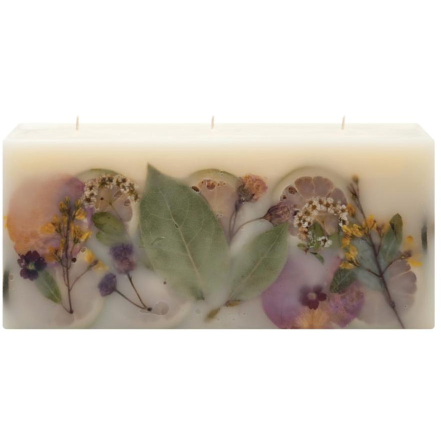 Lemon Blossom + Lychee Brick Botanical Candle - Zinnias Gift Boutique