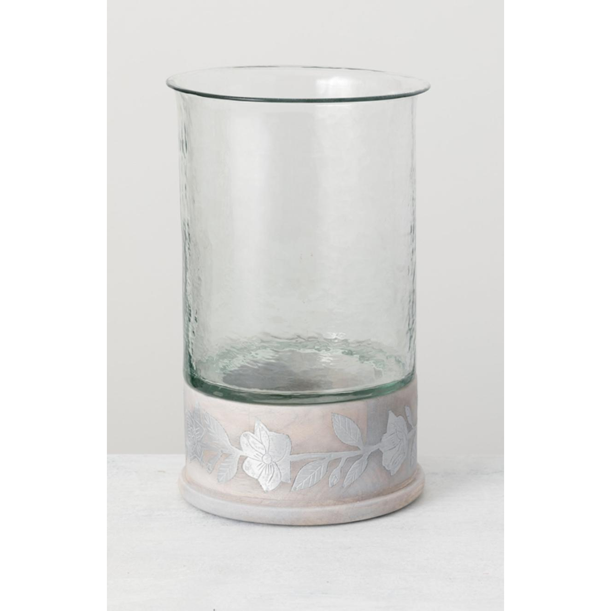 Magnolia Patterned Candle Holder - Zinnias Gift Boutique