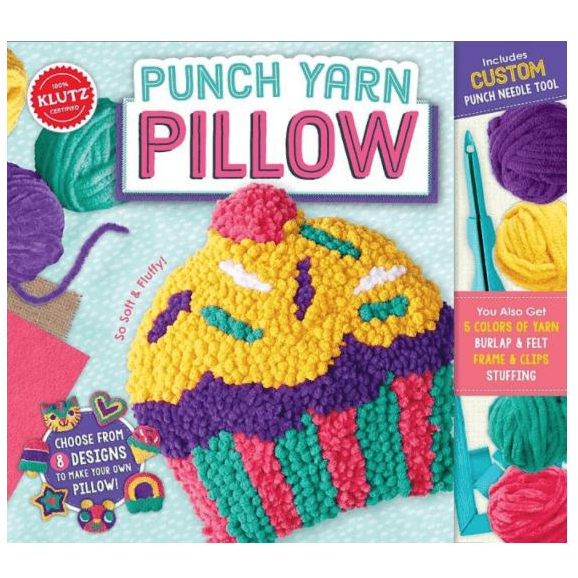 Punch Yarn Pillow - Zinnias Gift Boutique