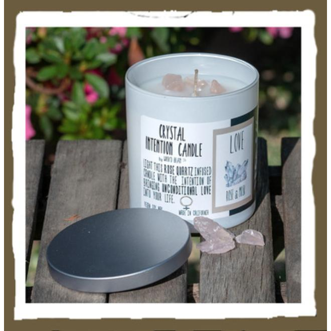 Love Crystal Candle - Zinnias Gift Boutique