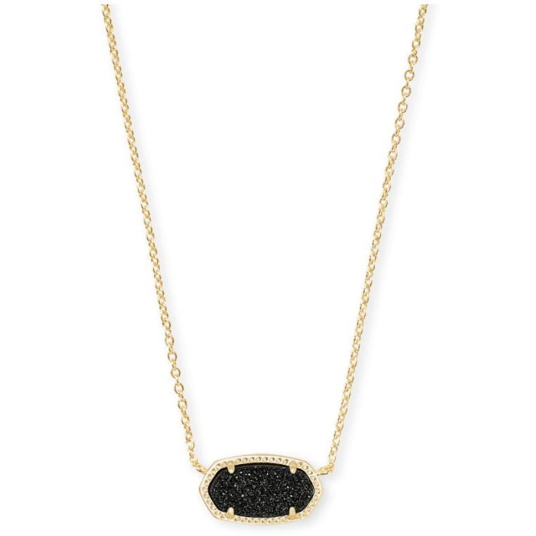 Elisa Pendant Black Drusy - Zinnias Gift Boutique