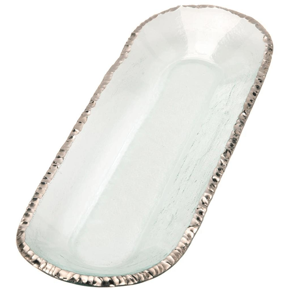 Glass Baguette Serving Tray - Zinnias Gift Boutique