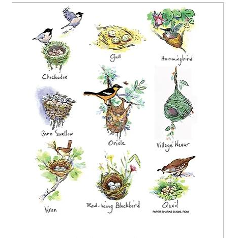 Birds Towel - Zinnias Gift Boutique