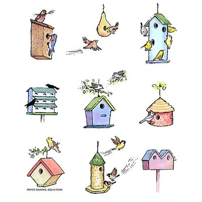 Bird Houses Towel - Zinnias Gift Boutique