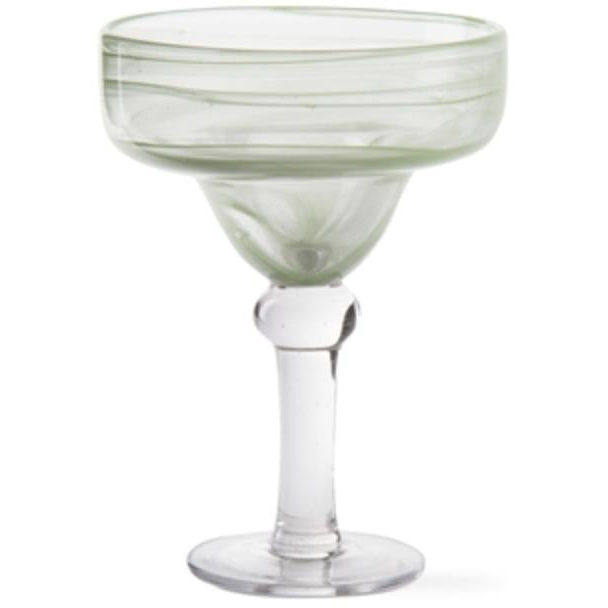 Green Swirl Margarita Glass - Zinnias Gift Boutique