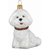 Bichon Frise With Red & Green Collar - Zinnias Gift Boutique