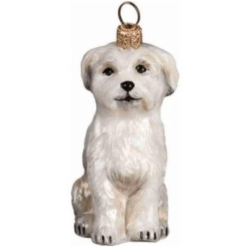 Maltese Sitting with Puppy Cut - Zinnias Gift Boutique