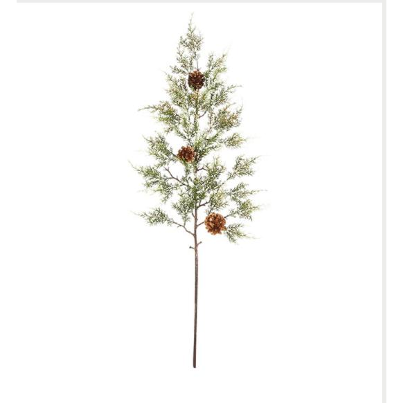 42&quot; Glittered Cedar and Pinecone Spray - Zinnias Gift Boutique
