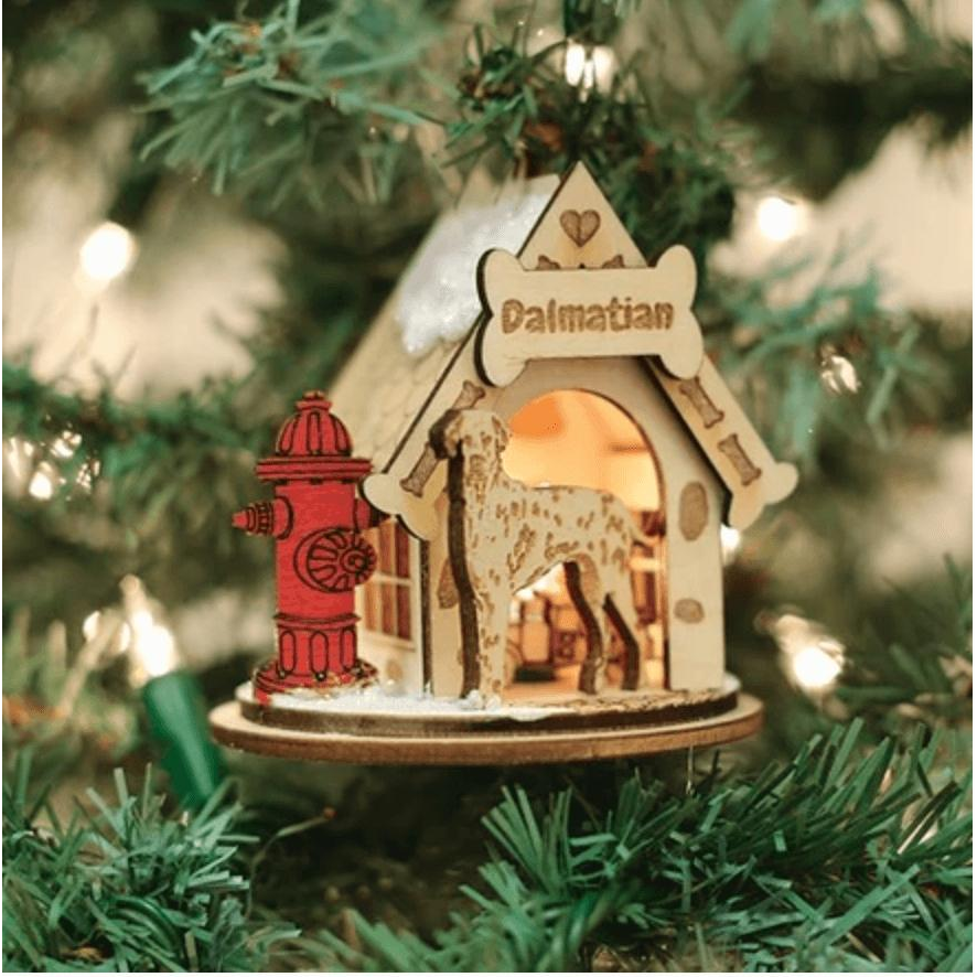 Dalmatian Cottage House Ornament Made in USA - Zinnias Gift Boutique