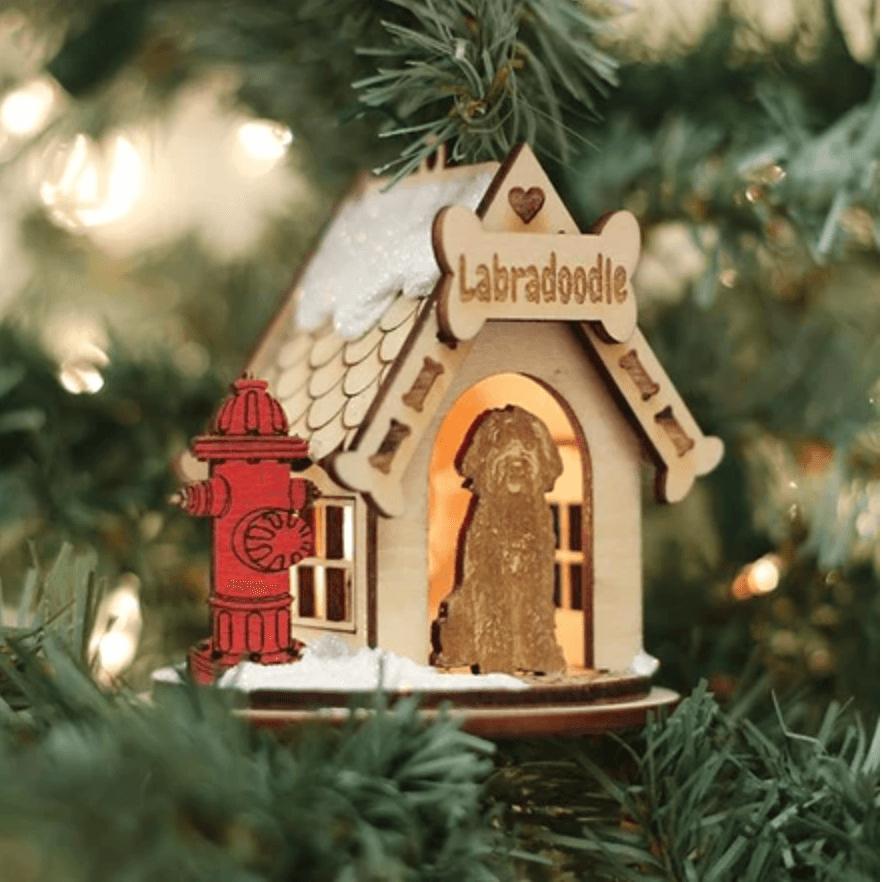 Labradoodle Cottage Ornament Made in USA - Zinnias Gift Boutique