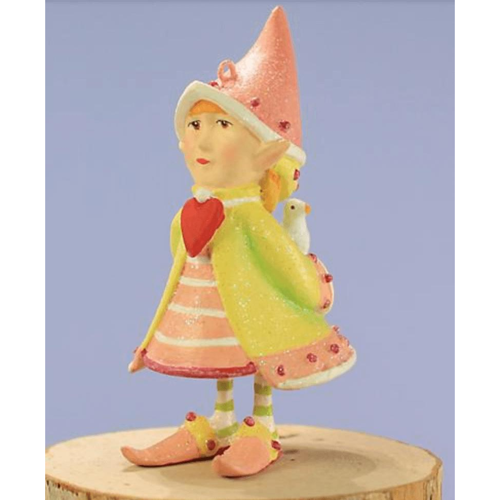 Patience Brewster Dash Away Cupid&#39;s Elf Mini Ornament - Zinnias Gift Boutique