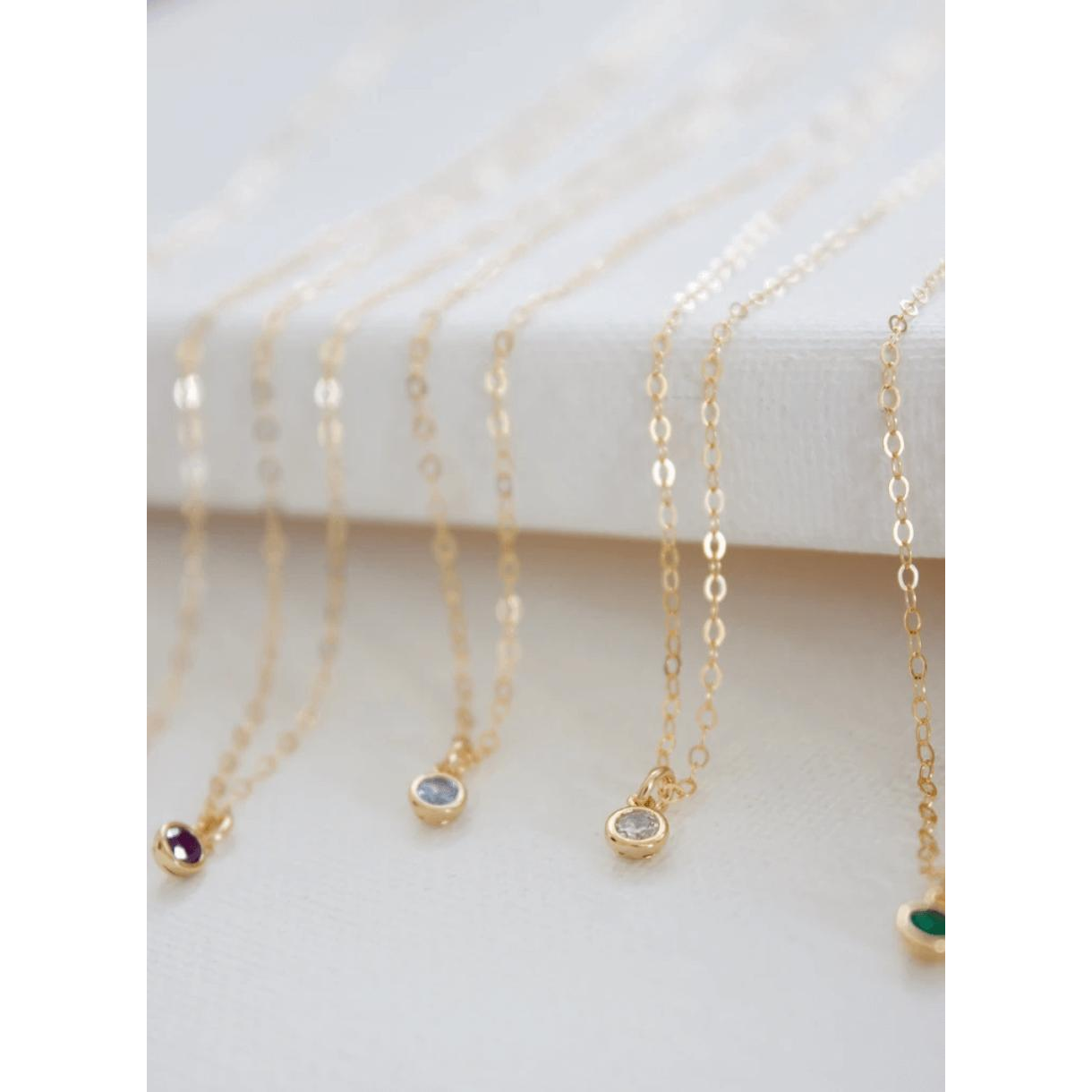 Mini Birthstone Necklace - Zinnias Gift Boutique
