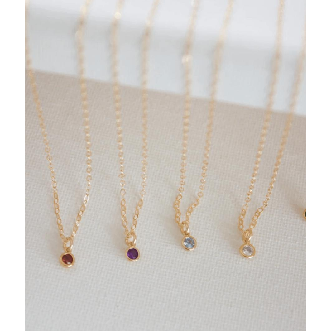 Mini Birthstone Necklace - Zinnias Gift Boutique