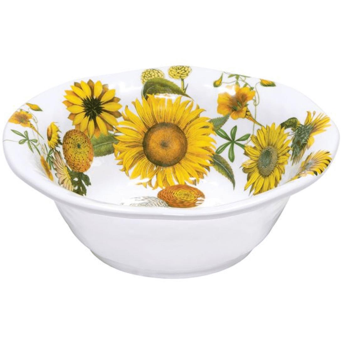 Sunflower Melamine Serveware Medium Bowl - Zinnias Gift Boutique