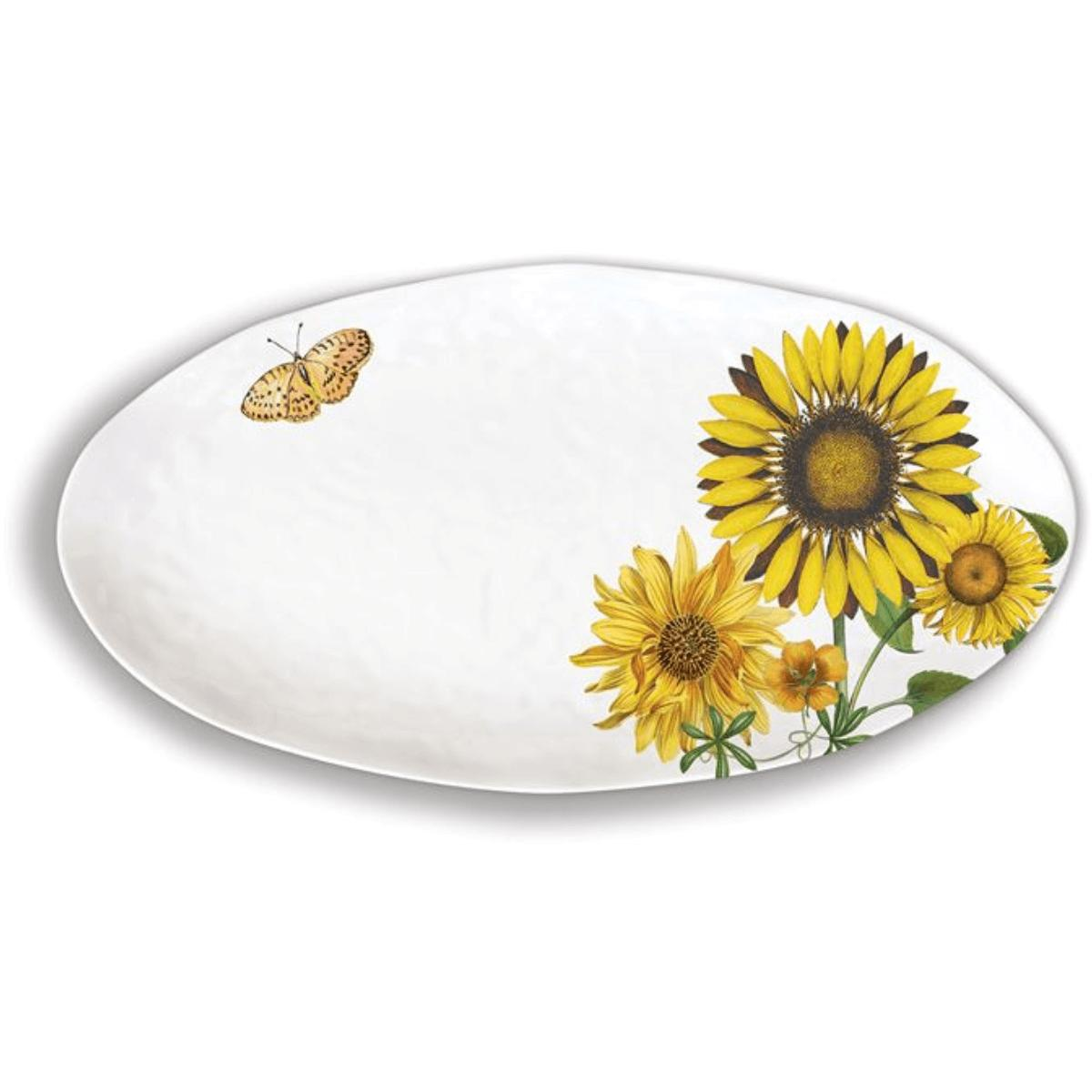 Sunflower Oval Melamine Platter - Zinnias Gift Boutique
