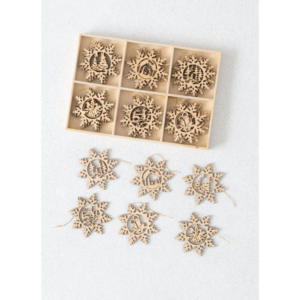 Snowflake Ornament set of 24 - Zinnias Gift Boutique