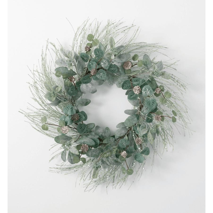 Ice Pine Wreath - Zinnias Gift Boutique