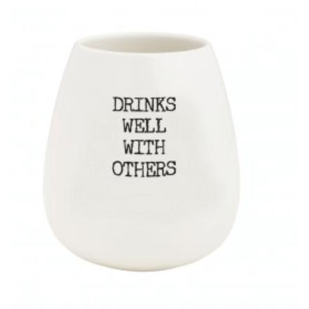 Drinks Well Stemless Cup Ceramic - Zinnias Gift Boutique