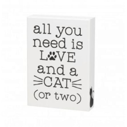 Love and A Cat Sign - Zinnias Gift Boutique