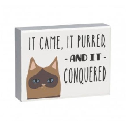Purred Block Sign - Zinnias Gift Boutique
