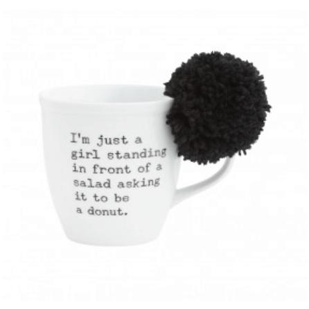Doughnut Mug with Pom - Zinnias Gift Boutique