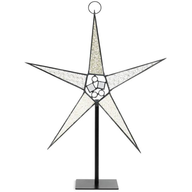 Large Glass Star With Base - Zinnias Gift Boutique