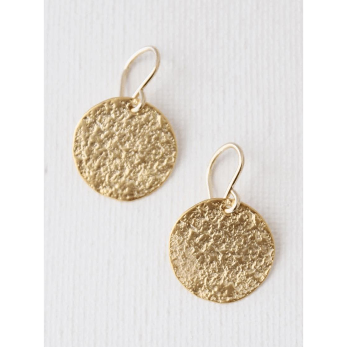 Gold Disc Earrings - Zinnias Gift Boutique